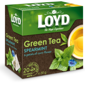 Herbata LOYD Green zielona z miętą i bławatkiem piramidki