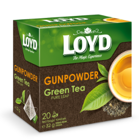 Herbata LOYD Green zielona Gunpowder piramidki