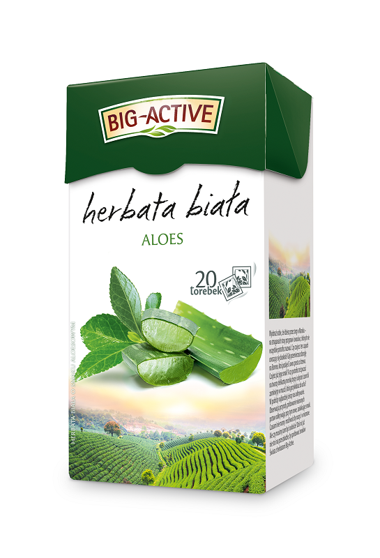 Herbata Big – Active biała z aloesem 20 torebek – 4szt.
