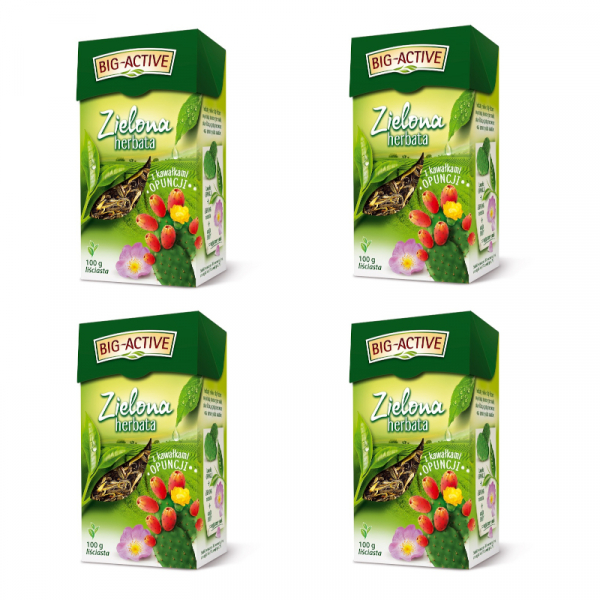 Herbata zielona z kawałkami opuncji liściasta 100g – 4 szt.