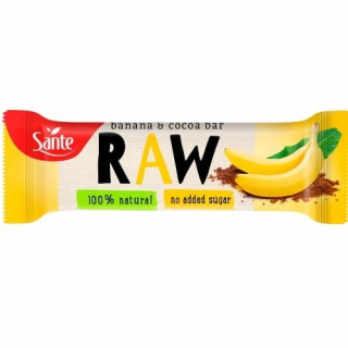 Baton RAW Owocowy Banan & Kakao SANTE 35g – 36szt karton
