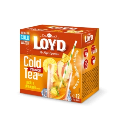 Herbata na zimno LOYD Ice Tea jabłko, ananas piramidki