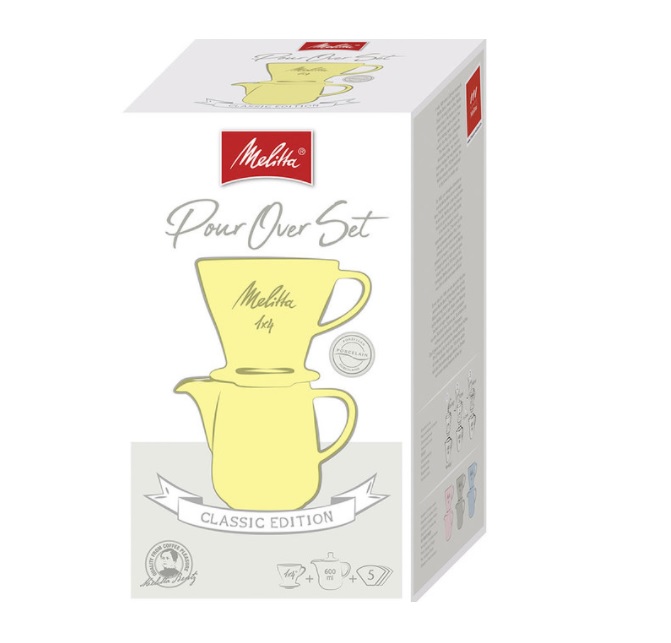 Limitowany zestaw do parzenia kawy typu Pour Over Melitta® – edycja klasyczna – kolor żółty