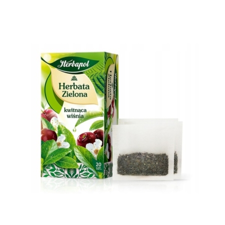 HERBAPOL Herbata zielona z owocem wiśni „Kwitnąca wiśnia” 20tb