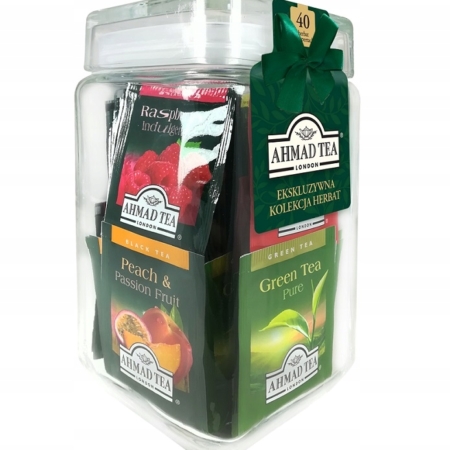 Ahmad Tea London zestaw herbat w słoiku – 40 torebek w kopertach aluminiowych