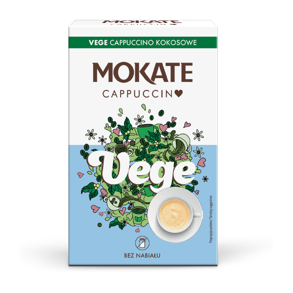 Kawa rozpuszczalna Cappuccino VEGE kokosowe (instant) bez nabiału MOKATE -192 g