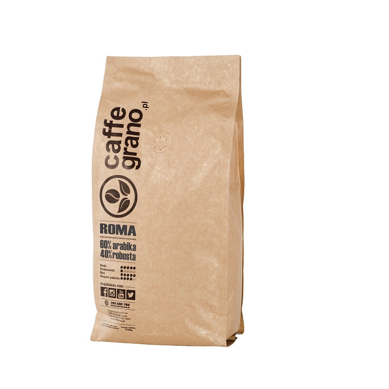 Kawa ziarnista CAFFE GRANO świeżo palona Roma 1kg