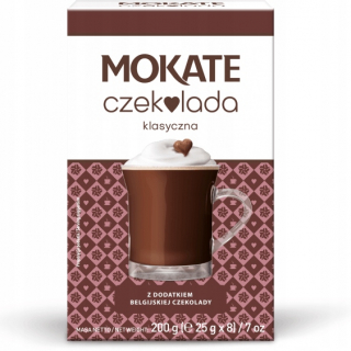Czekolada do picia belgijska czekolada klasyczna MOKATE (8x25g)