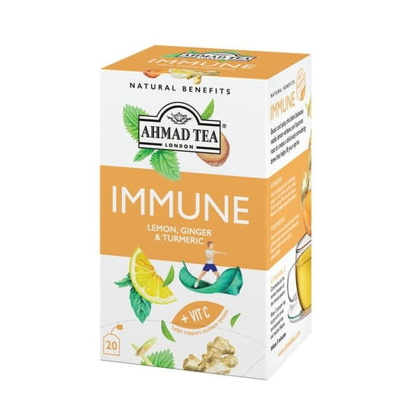 Herbata funkcjonalna na odporność z kurkumą Ahmad Tea Immune 20 tb