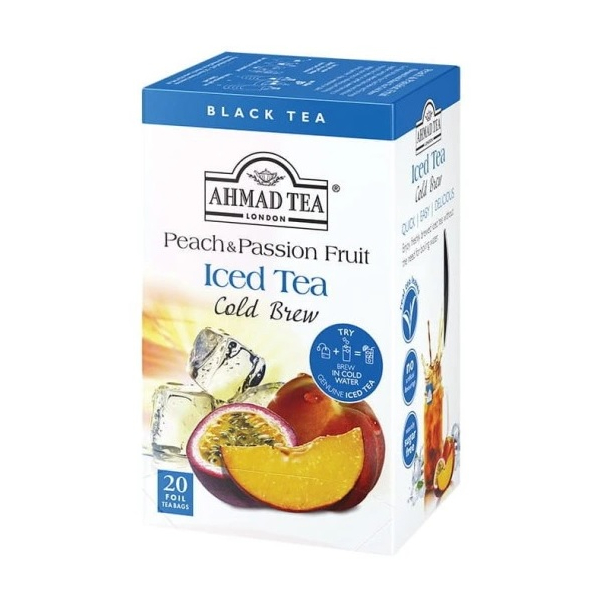 Ahmad Herbata czarna ICE Tea na zimno brzoskwinia marakuja 20tb