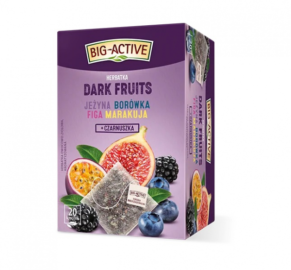 BIG ACTIVE Herbatka Dark Fruits jeżyna, borówka, figa i marakuja 20tb