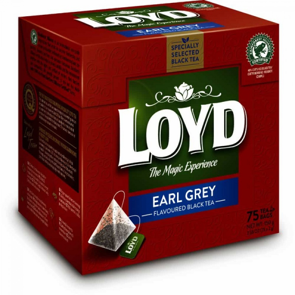 Herbata LOYD Earl Grey piramidki – 75 torebek