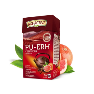 Herbata czerwona Pu-Erh o smaku cytrynowym 40 torebek
