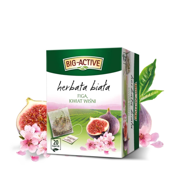 BIG ACTIVE Herbata biała z figą i kwiatem wiśni 20tb
