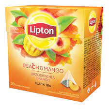 Herbata Lipton czarna mango brzoskwinia piramidki