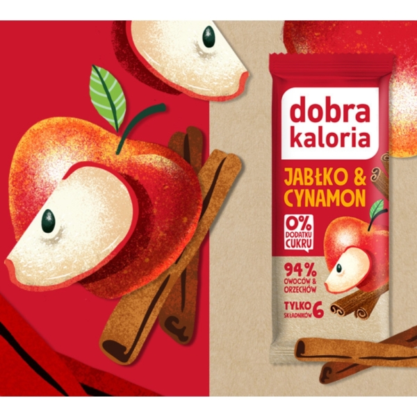 Baton owocowy jabłko & cynamon Dobra Kaloria 20szt
