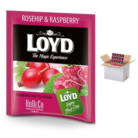 LOYD Herbata Rosehip Raspberry – różano malinowa 500 saszetek kopertowana (karton zbiorczy)